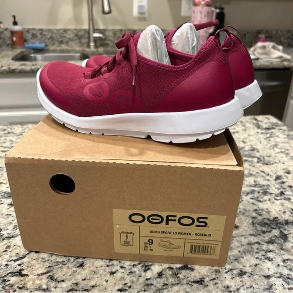 Women OOFOS Size 9 OOMG Sport LS Rosebud 100% Original Brand New - Picture 4 of 4